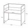 ROVEN 1 Seater Fabric Partition Work Station - JIJI.SG