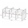 ROVEN 6 Seaters Fabric Partition Work Station - JIJI.SG