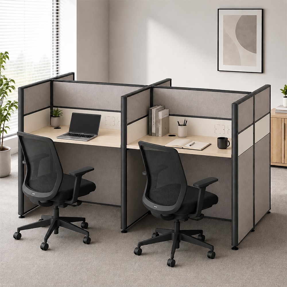 ROVEN 4 Seaters Fabric Partition Work Station - JIJI.SG