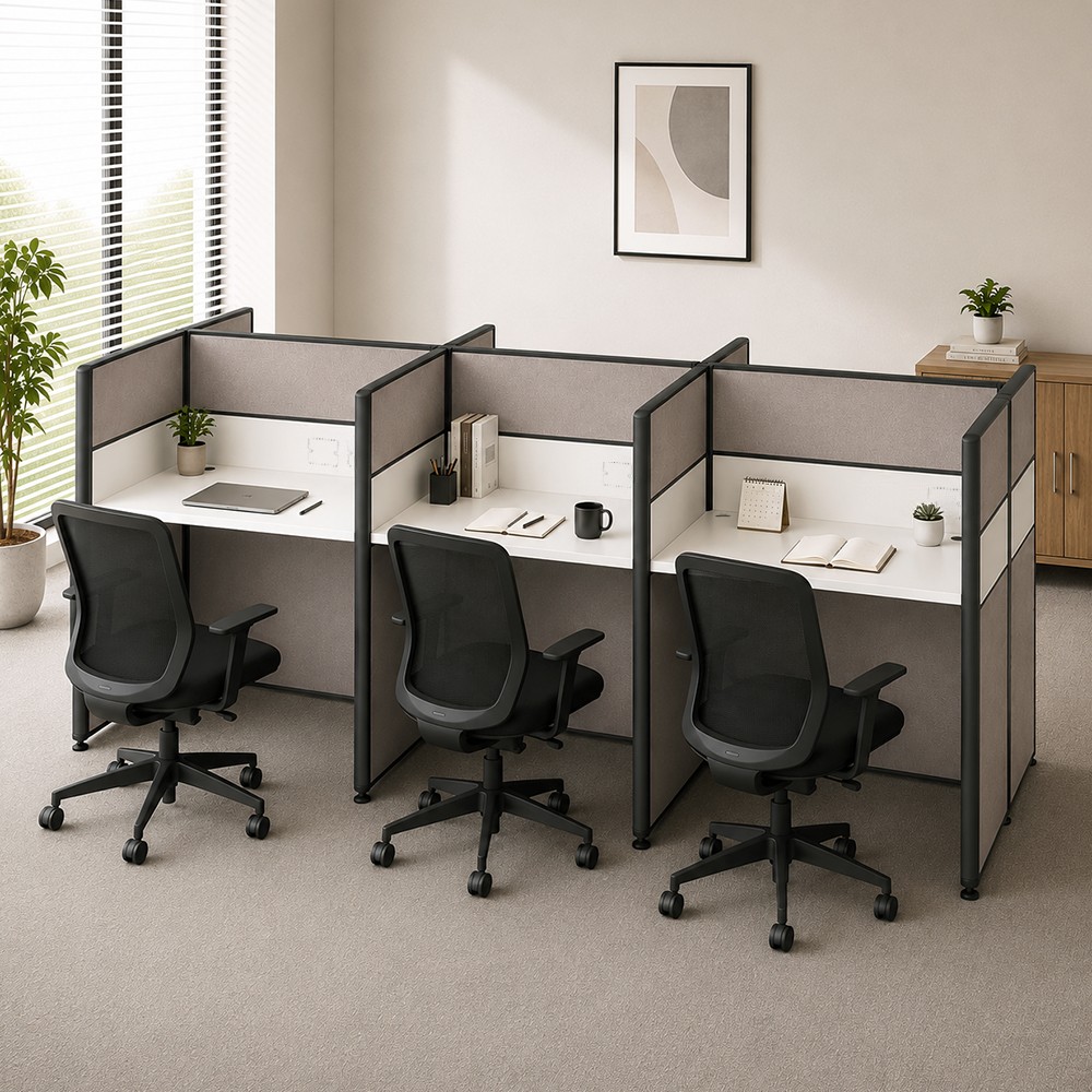 ROVEN 6 Seaters Fabric Partition Work Station - JIJI.SG