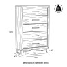 BRAVON Chest of 5 Drawers - JIJI.SG