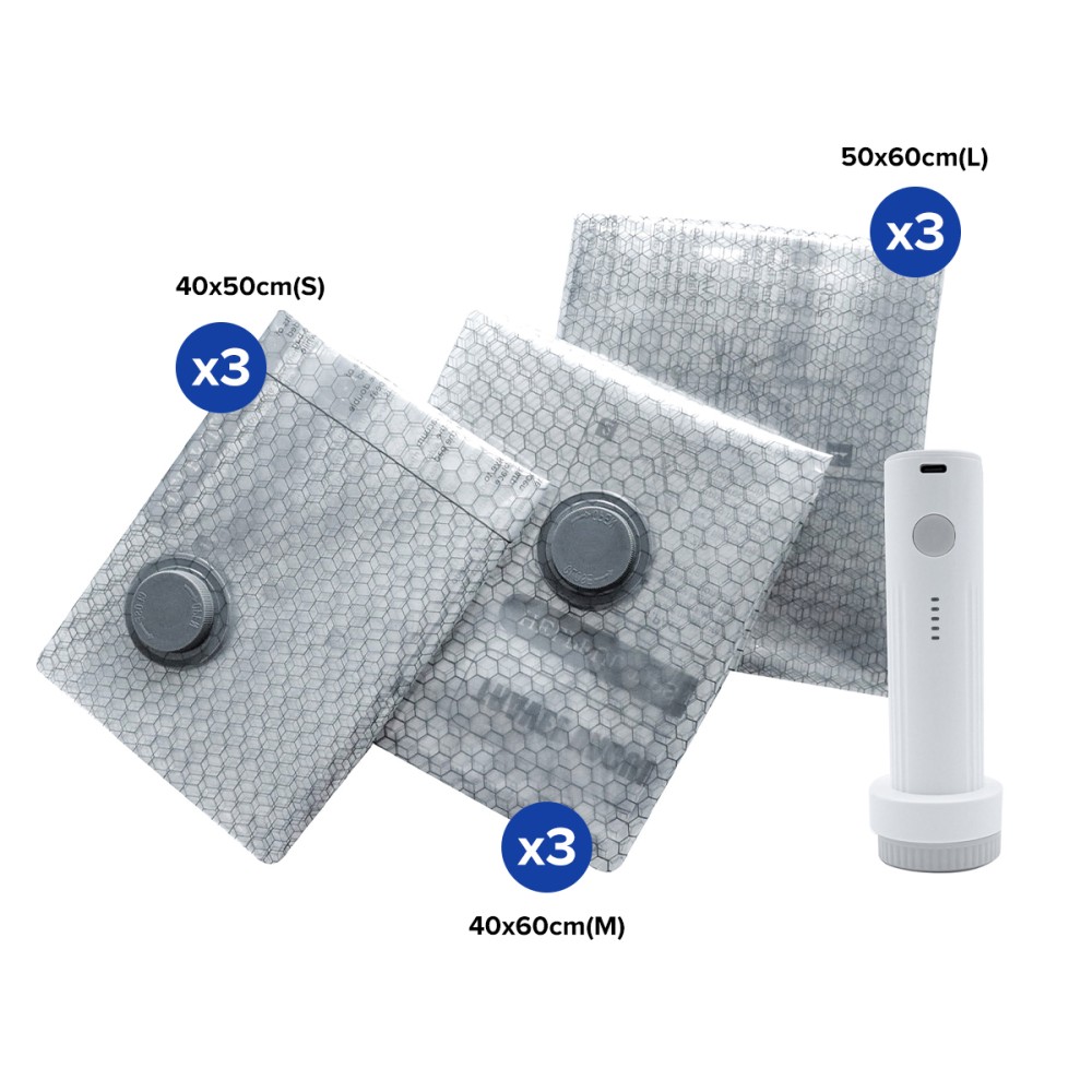 GEMMA Travel Vacuum Storage Bags & Pump Set - JIJI.SG