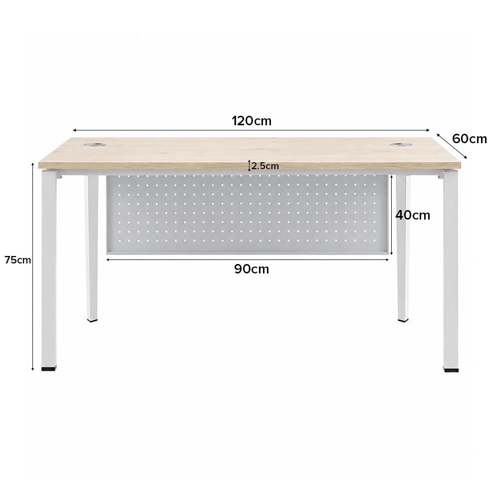 FORSBERG 1 Seater Office Desk with Modesty Panel - JIJI.SG