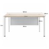 FORSBERG 1 Seater Office Desk with Modesty Panel - JIJI.SG