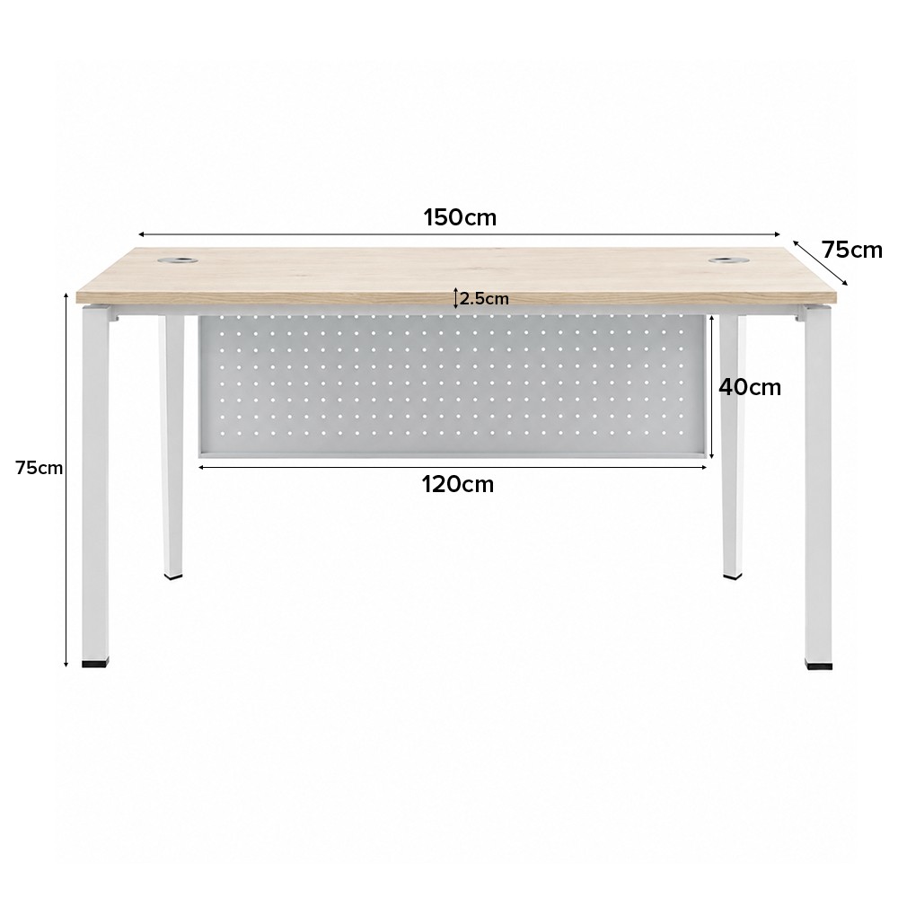 FORSBERG 1 Seater Office Desk with Modesty Panel - JIJI.SG