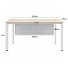 FORSBERG 1 Seater Office Desk with Modesty Panel - JIJI.SG