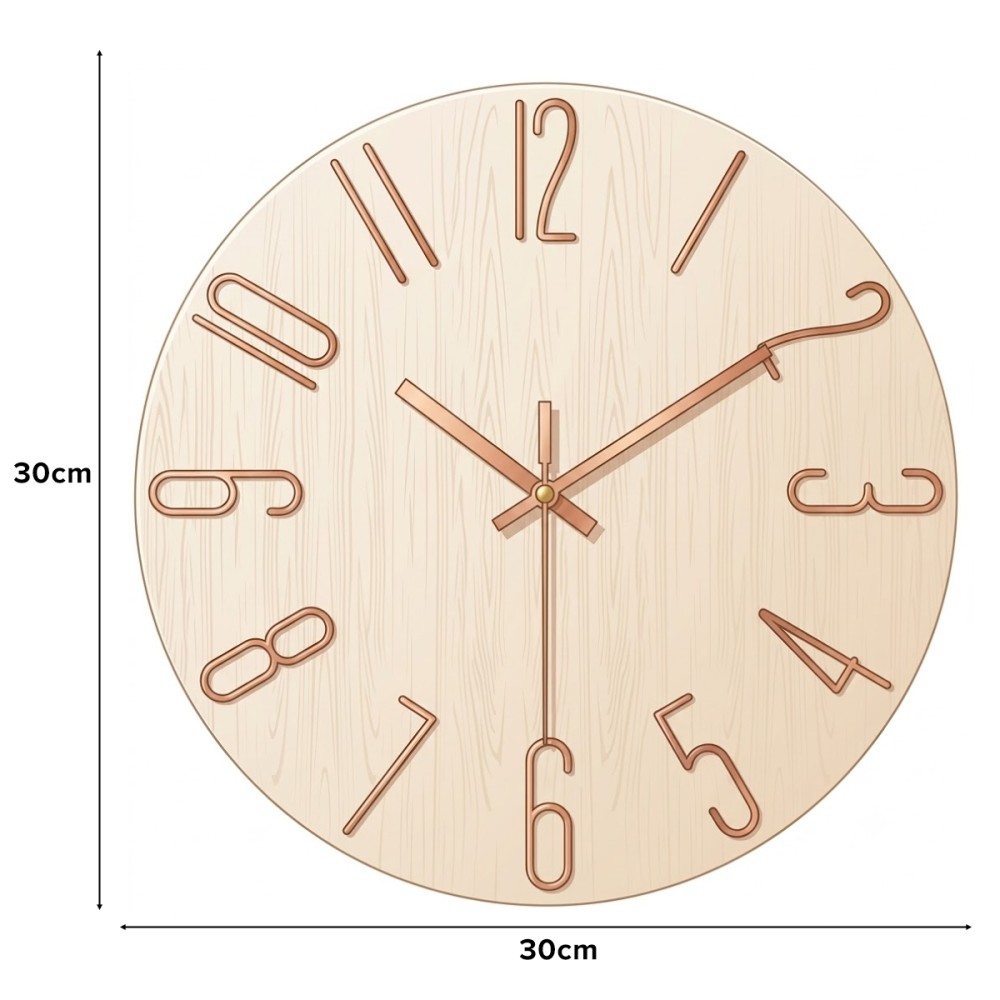 BREN Modern Wall Clock 3D Quartz Silent - JIJI.SG