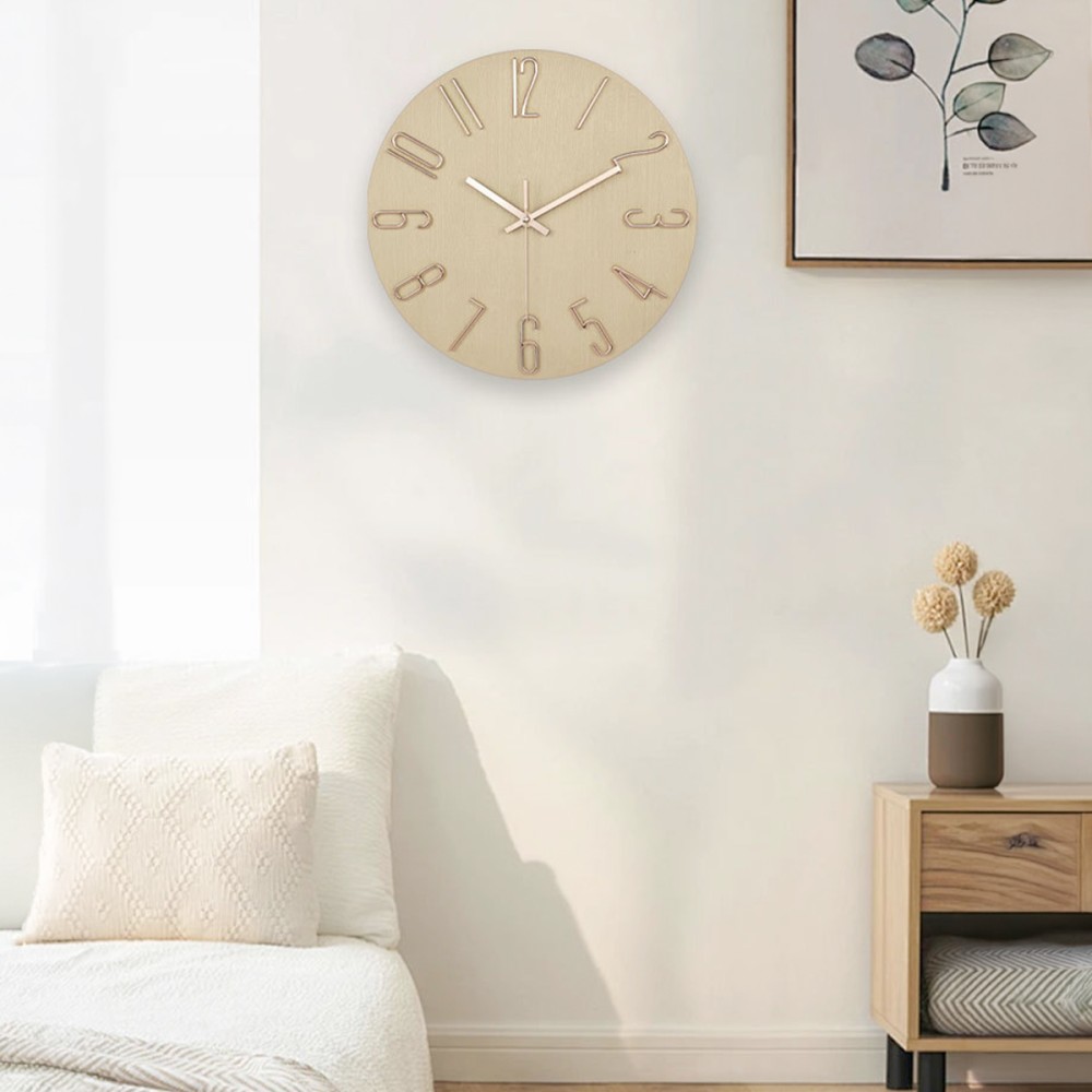 BREN Modern Wall Clock 3D Quartz Silent - JIJI.SG