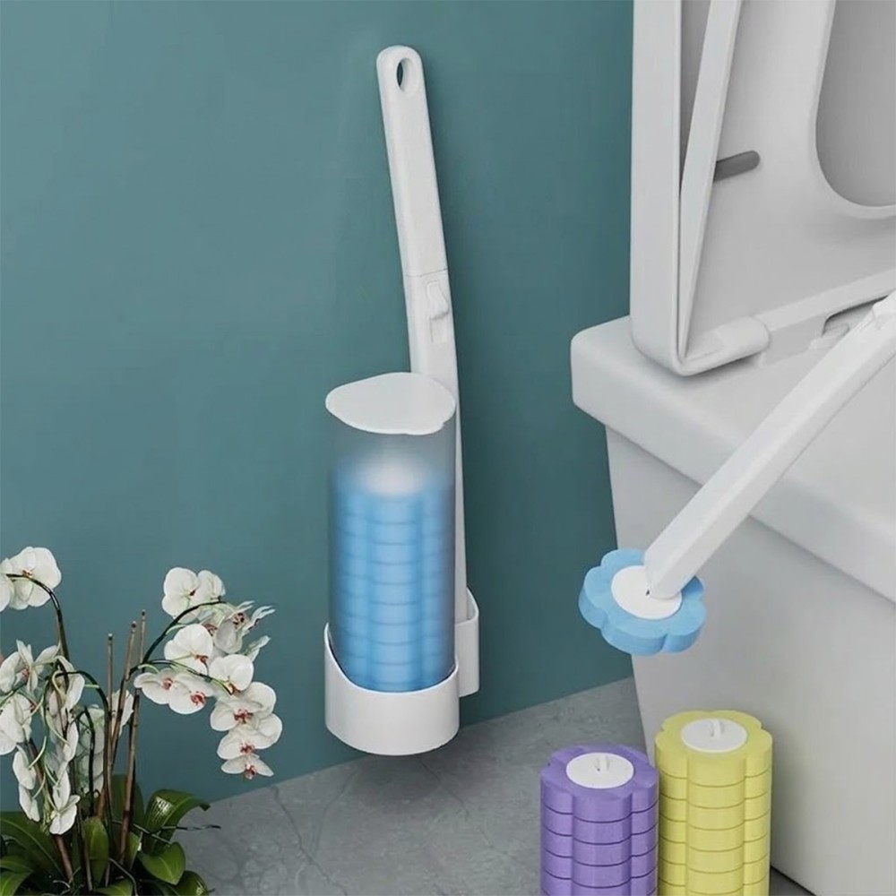 BAIA Disposable Wall-mounted Toilet Brush Set Replacement Head - JI...
