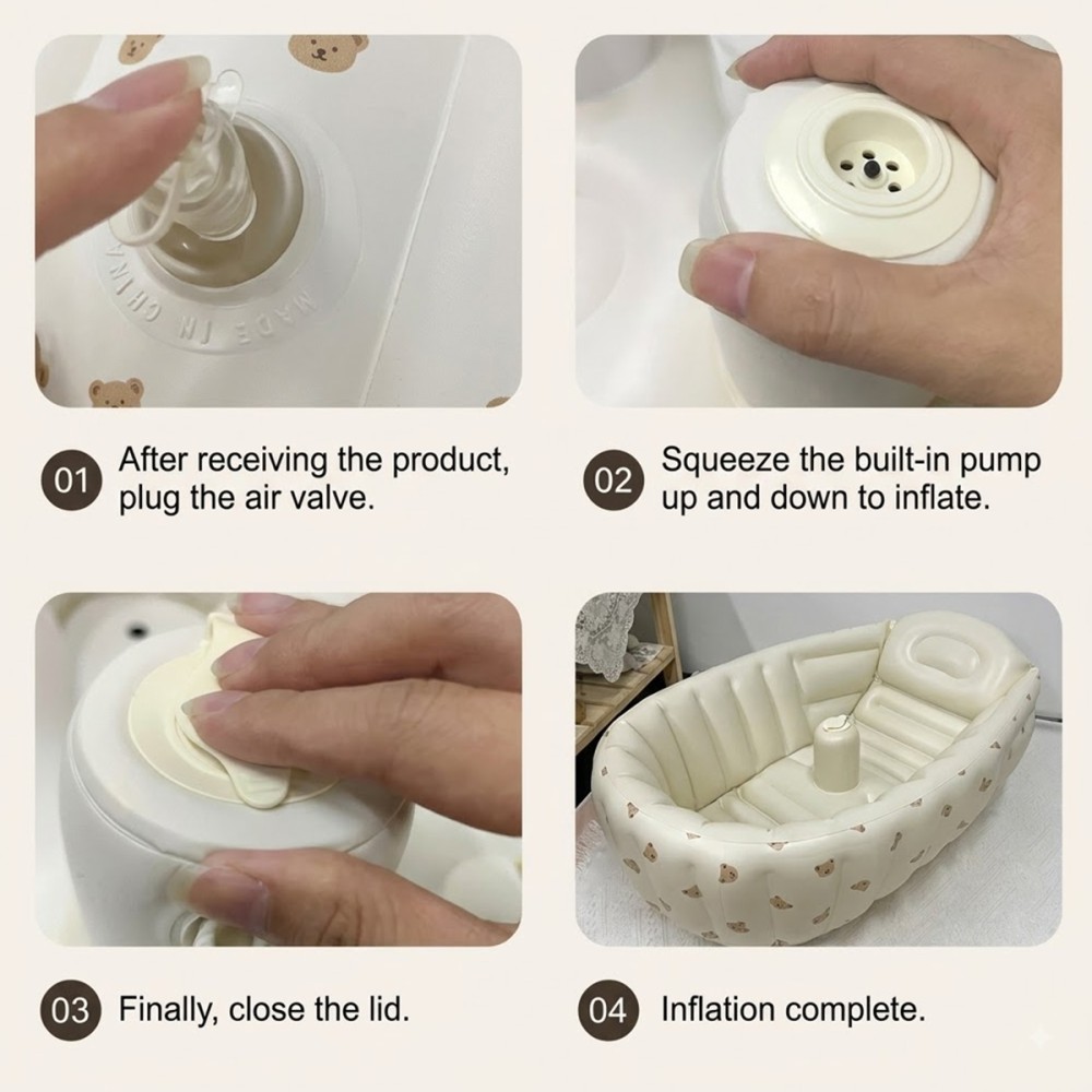 EULALIE Inflatable Baby Bathtub - JIJI.SG
