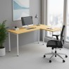 (AS-IS) RAHEL L-Shaped Corner Desk - JIJI.SG