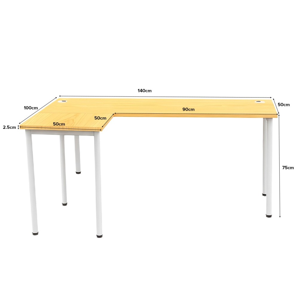 (AS-IS) RAHEL L-Shaped Corner Desk - JIJI.SG