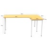 (AS-IS) RAHEL L-Shaped Corner Desk - JIJI.SG