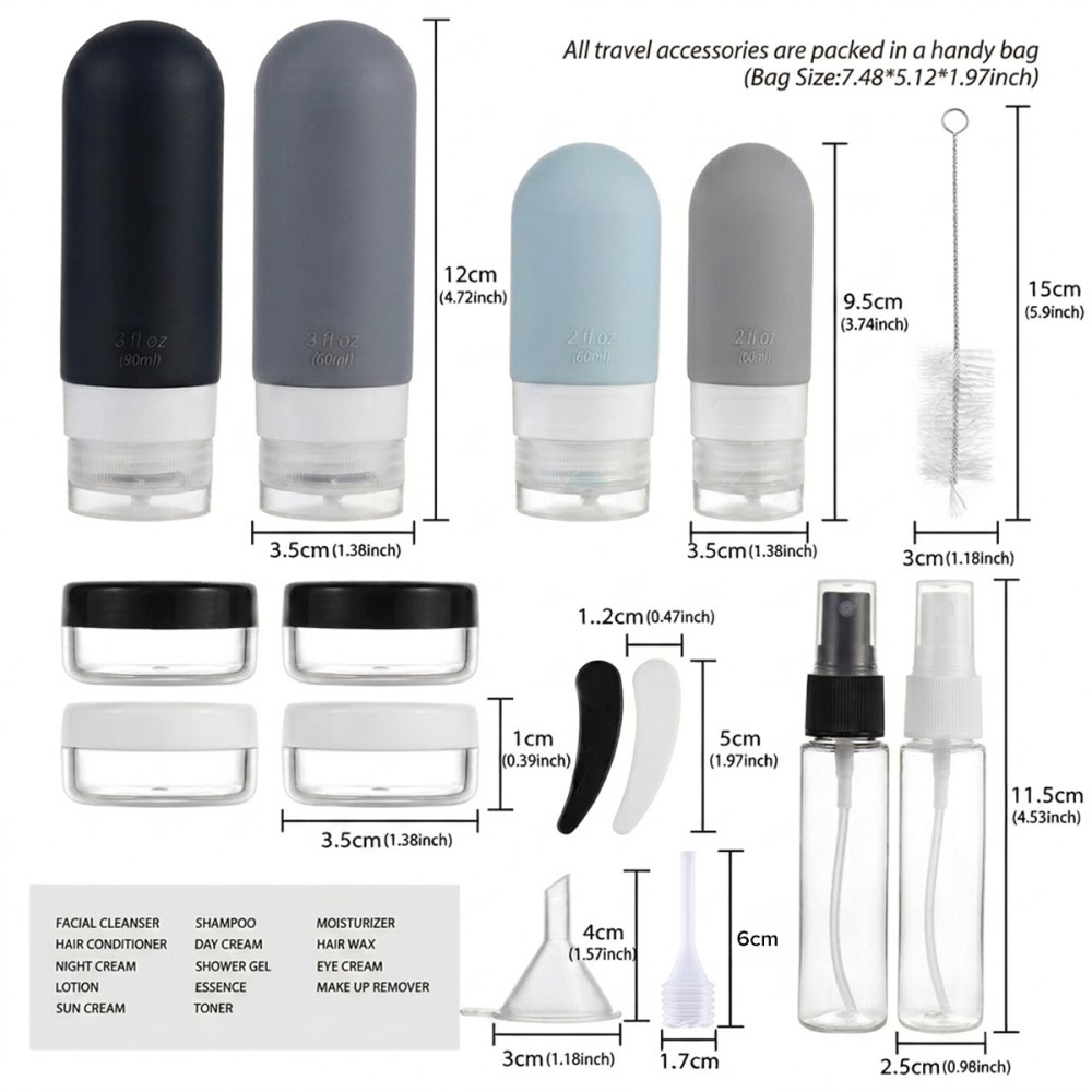 BONNY 17 Pack Travel Bottles Set - JIJI.SG