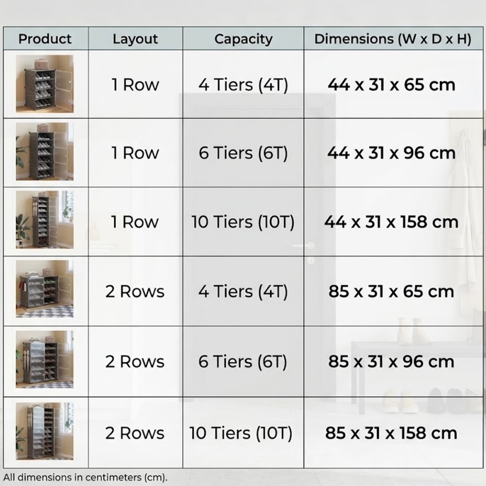 CLARIO Multifunctional Stackable Shoe Rack - JIJI.SG