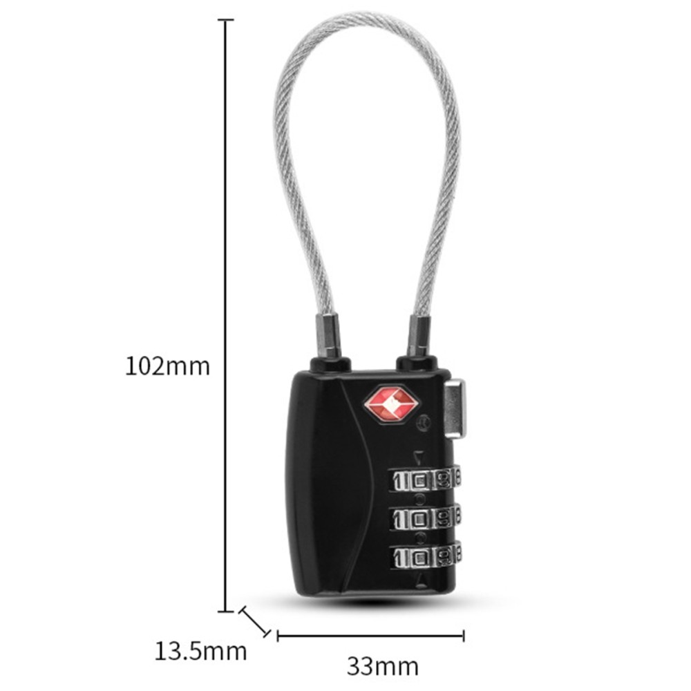 VILTO TSA 3 Digit Combination Luggage Metal Lock - JIJI.SG