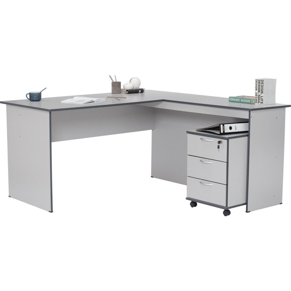 EDWARD L-Shape Corner Desk - JIJI.SG