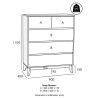(AS-IS) DAKO Chest of 5 Drawers - JIJI.SG