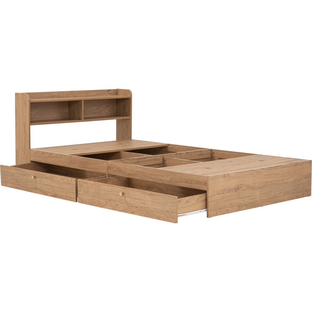 (AS-IS) DAKO Bed Frame with Storage Drawers - JIJI.SG