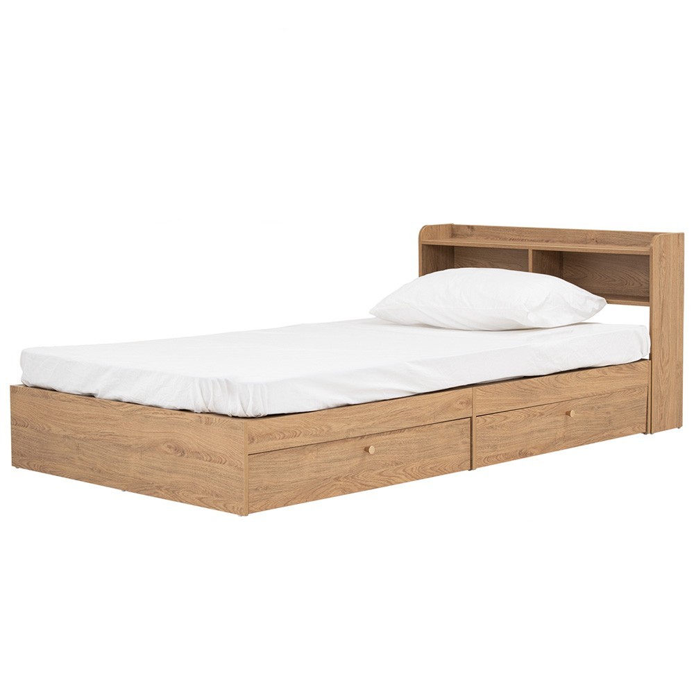 (AS-IS) DAKO Bed Frame with Storage Drawers - JIJI.SG