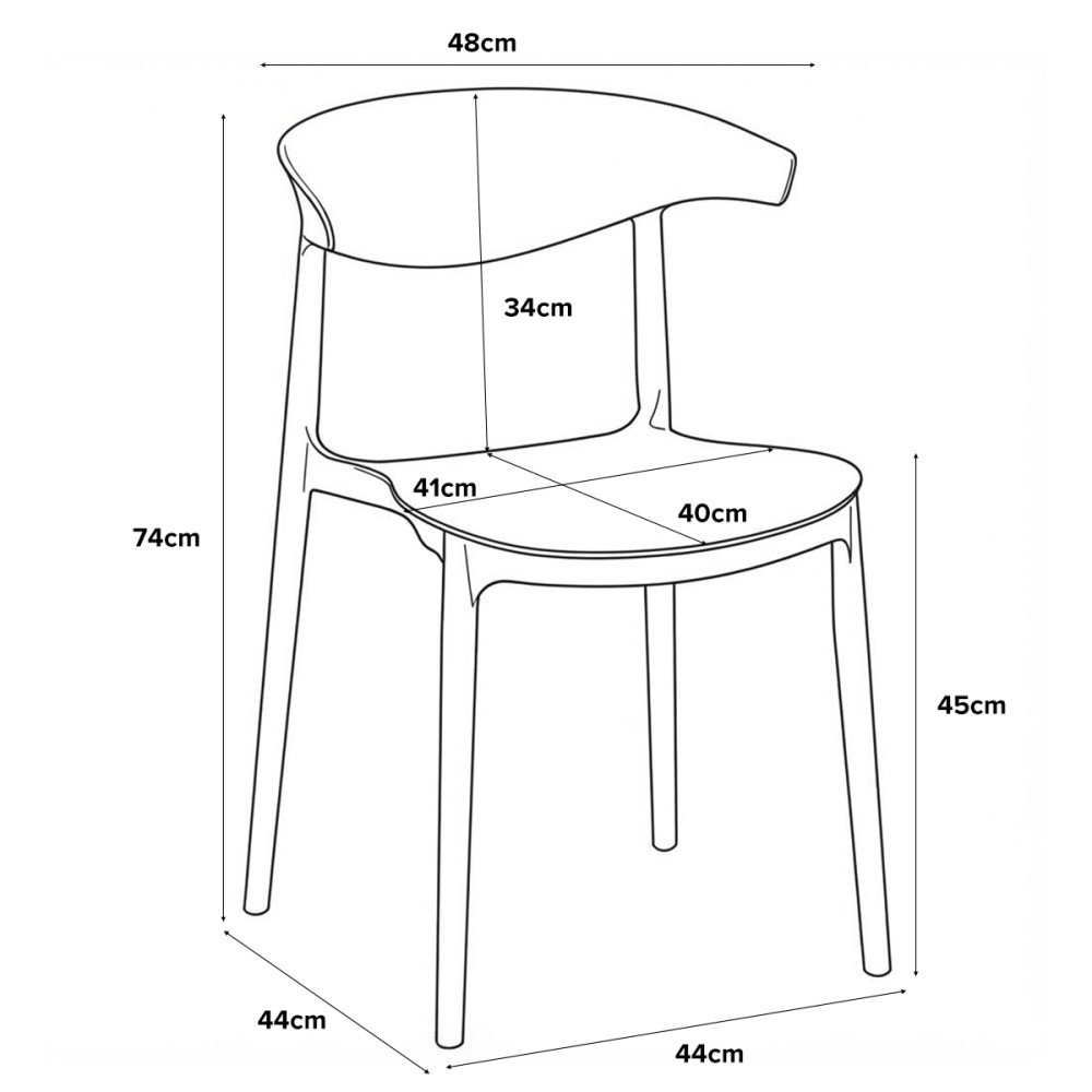 FABIENNE Chair, Stackable - JIJI.SG