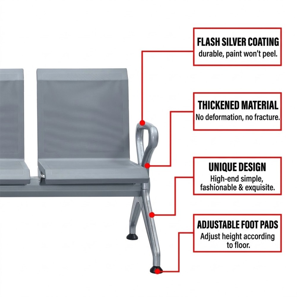 AXIS 3 Seater Link Chair - JIJI.SG